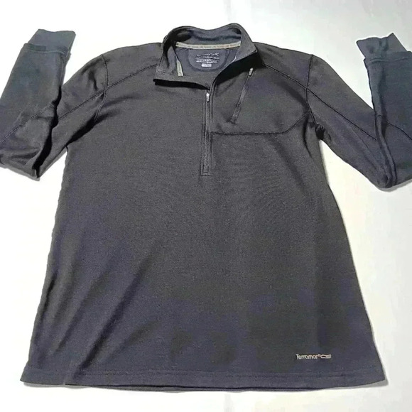 Terramar Climasense base layer 1/2 zip pull  over . Wool Blend. Men's size L - Picture 6 of 7
